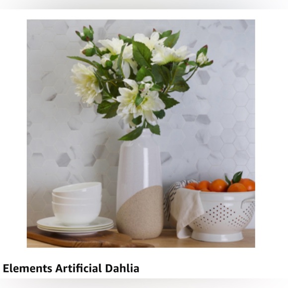 Artificial white dahlia - Picture 11 of 11